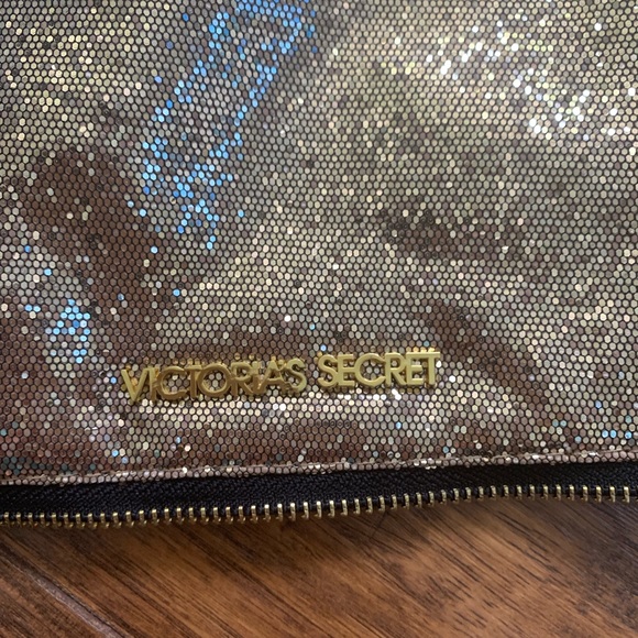 Victoria Secret glitter gold pochette clutch xmas - Picture 4 of 8